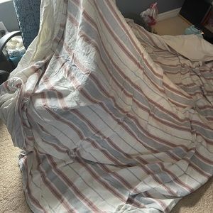 Pottery Barn Striped King Duvet Cover and Shams